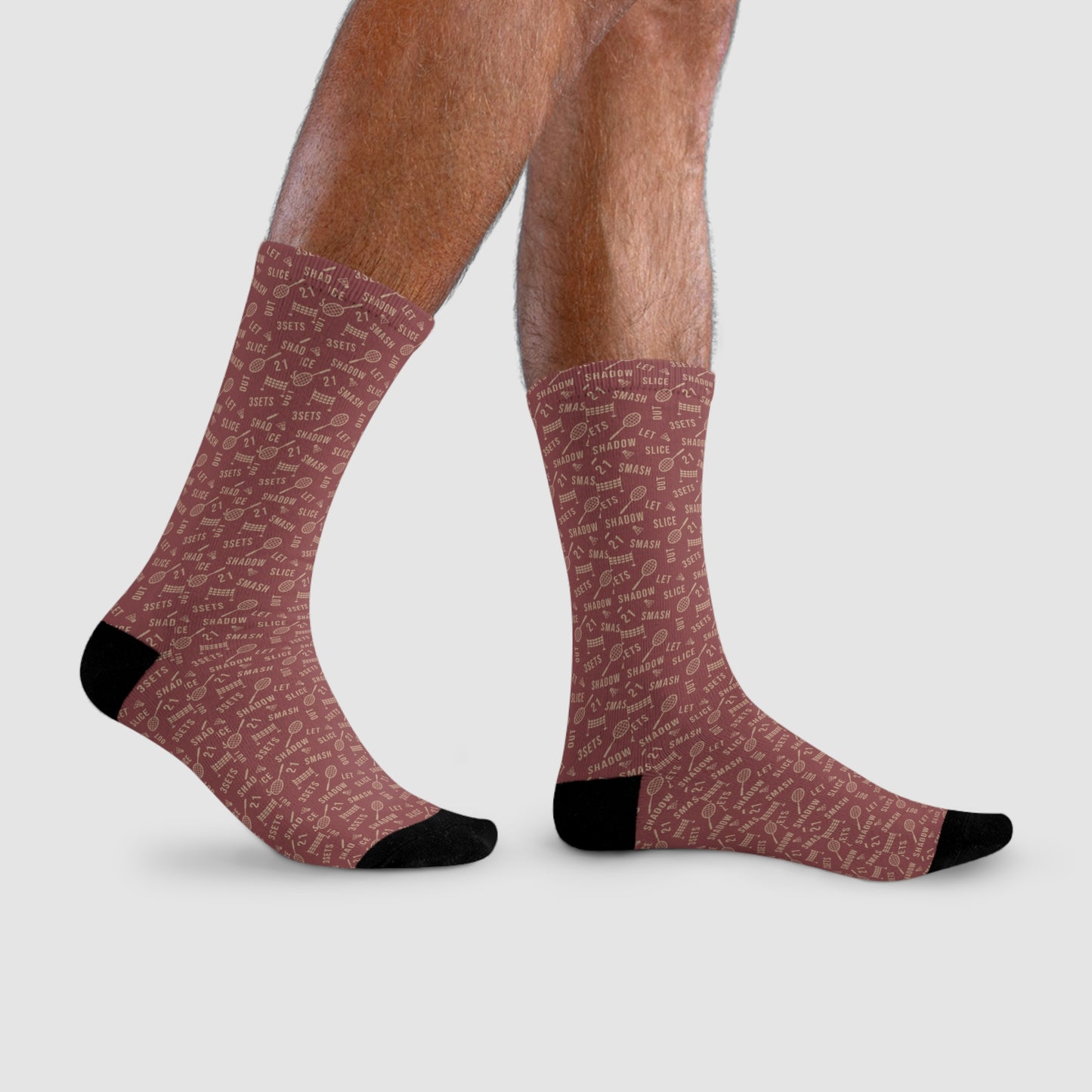 Chaussettes de badminton unisexes mi-mollet – Style et confort