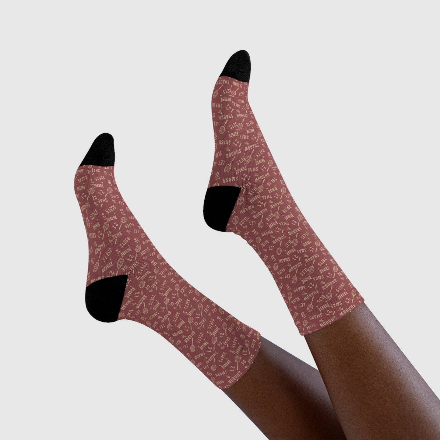 Chaussettes de badminton unisexes mi-mollet – Style et confort